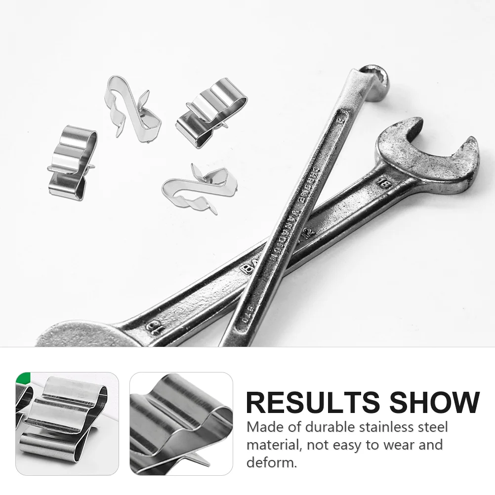 50 Pcs Wire Clamp Thread Holder Cable Clips Terminal Stainless Steel Photovoltaic 301 Trailer