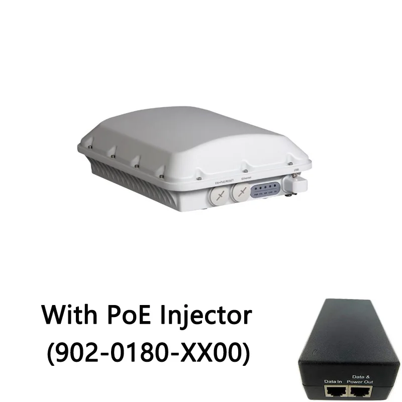 

Ruckus Wireless T610 901-T610-WW01+ PoE Injector 902-0180-XX00 (alike 901-T610-USS01) 802.11ac Outdoor Wireless AP 4x4:4 MU-MIMO