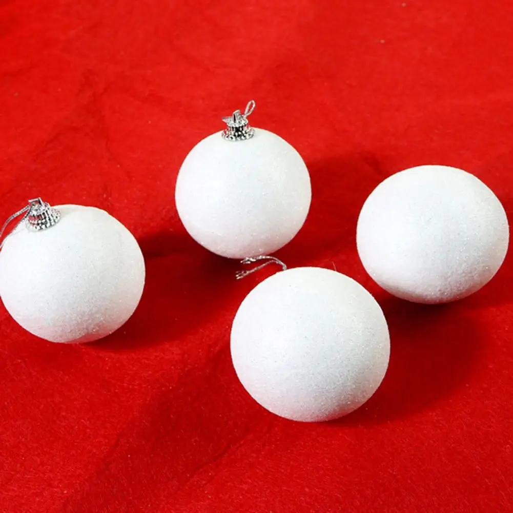 Белые Рождественские шары красивые украшения для рождественской елки