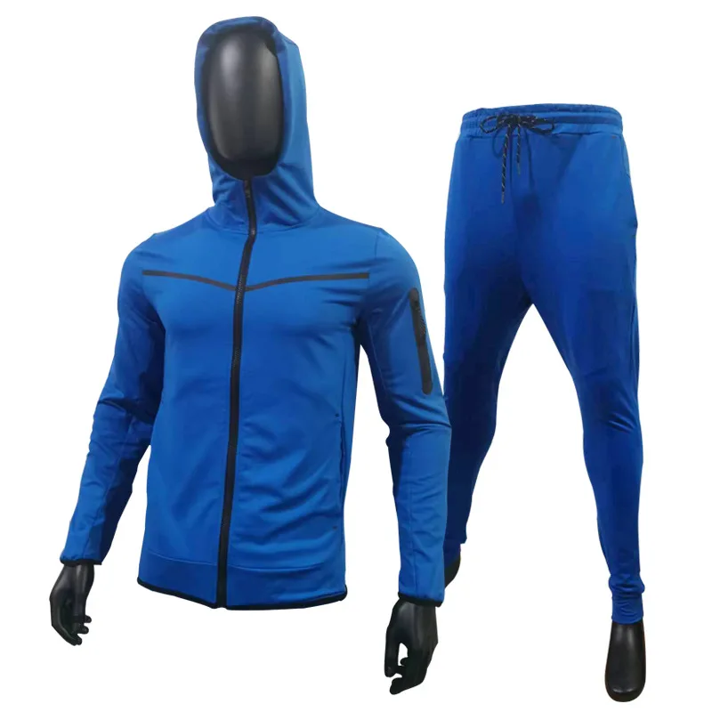 Men's sports suits, Europe and the United States men's spring and autumn new casual hooded sportswear, men's jogging suit couple