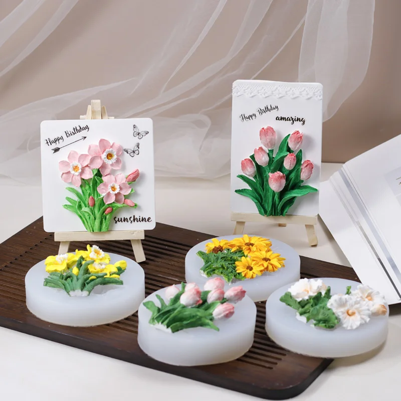 

Тюльпан Букет нарциссы цветы сделай сам пластырь для ароматерапии Настольный набор силиконовой формы для автомобиля кулон смоляные формы ...