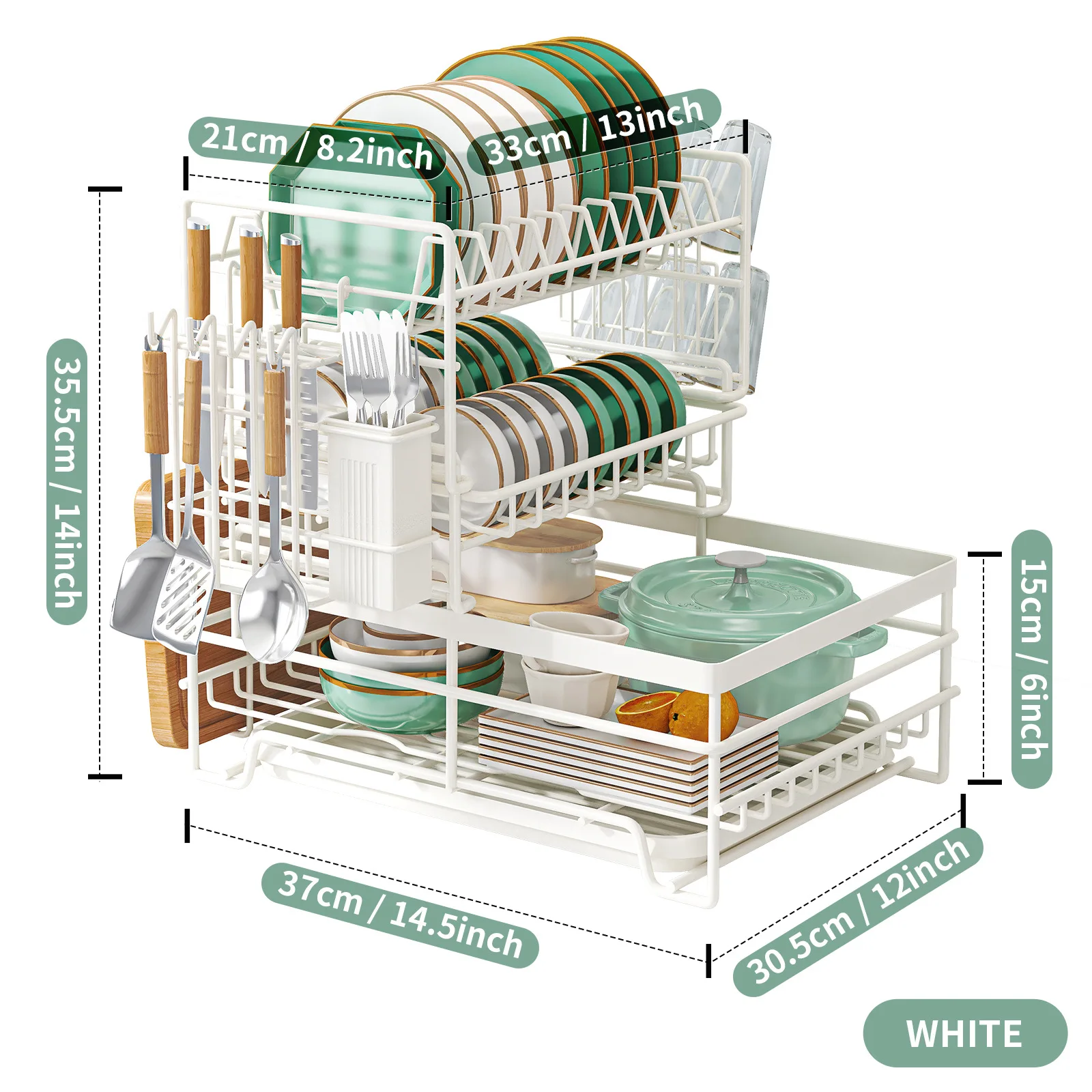

Сушилка для посуды, 3 уровня, большая сушилка для посуды, кухонный счетчик с сушилкой, сушилка для посуды из нержавеющей стали, сушилка для посуды, чашки