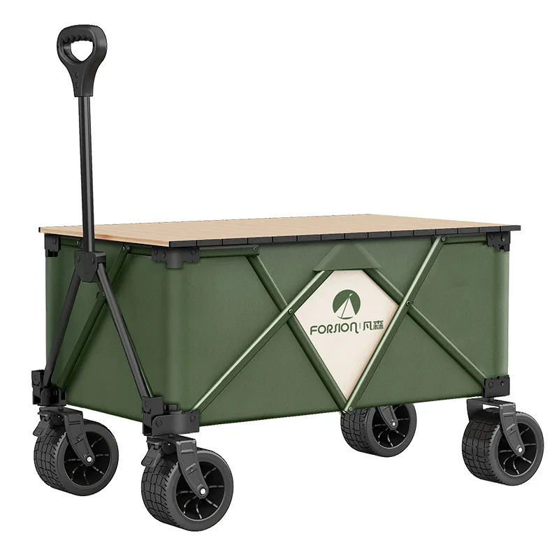 

Camping Cart Folding Large Camp Car Outdoor Small Cart Picnic Camping Portable Stall Car