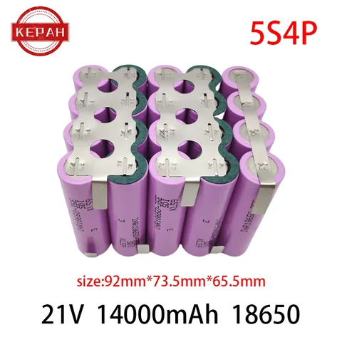 Аккумуляторный блок KEPAH 3500mAh для отвертки, электродрели 6S2P/6S1P/5S4P/5S3P/5S2P/5S1P/4S2P/4S1P/3S2P/3S1P/2S2P/2S1P/1S3P/18650