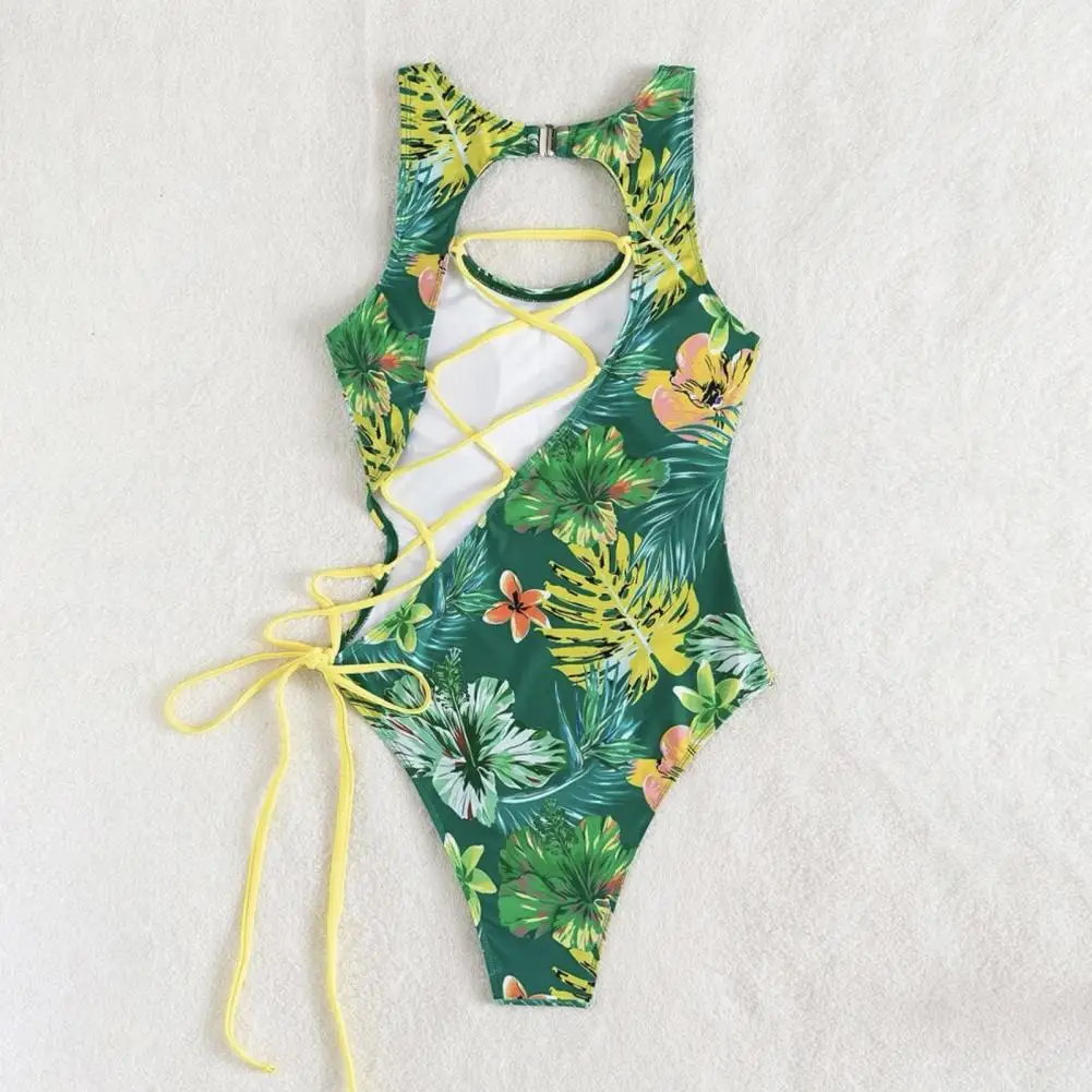 

Милые женские купальники, облегающие Женские монокини с глубоким вырезом и вырезами