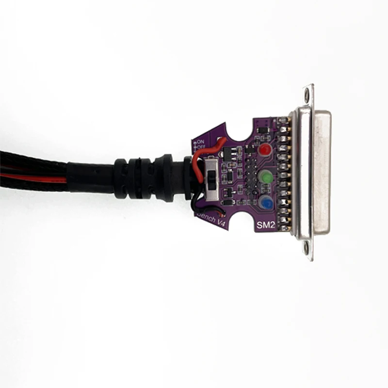 Фото Лучший 3-светодиодный кабель для загрузки DB25 ECU Bench Pinout для SM2 PRO J2534 VCI Read and Write ECU BOOT GND KLINE CAN-L CAN-H №4
