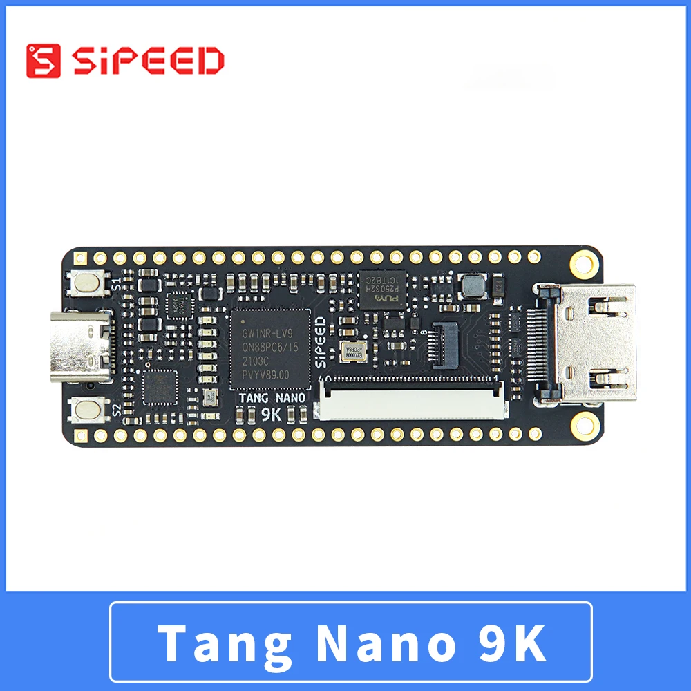 Sipeed Tang Nano 9k Fpga Placa de Desenvolvimento Gowin Gw1nr-9 Risc-v Hdmi