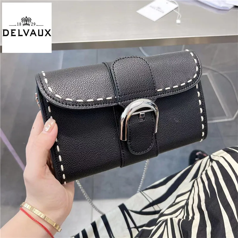 

DELVAUX Luxury Original Leather Handbags for Women 2023 Designer Female Shoulder Bag Exquisite Women's Tote Bag for Shopping