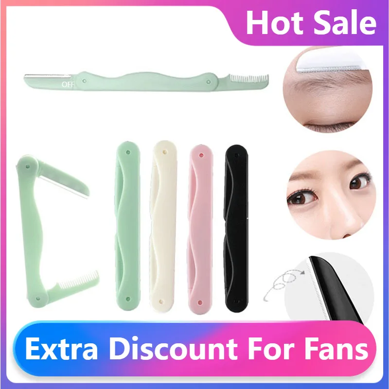 

Горячая Распродажа 1 шт. Многофункциональный триммер для бровей с расческой женский складной триммер для бровей инструмент для макияжа