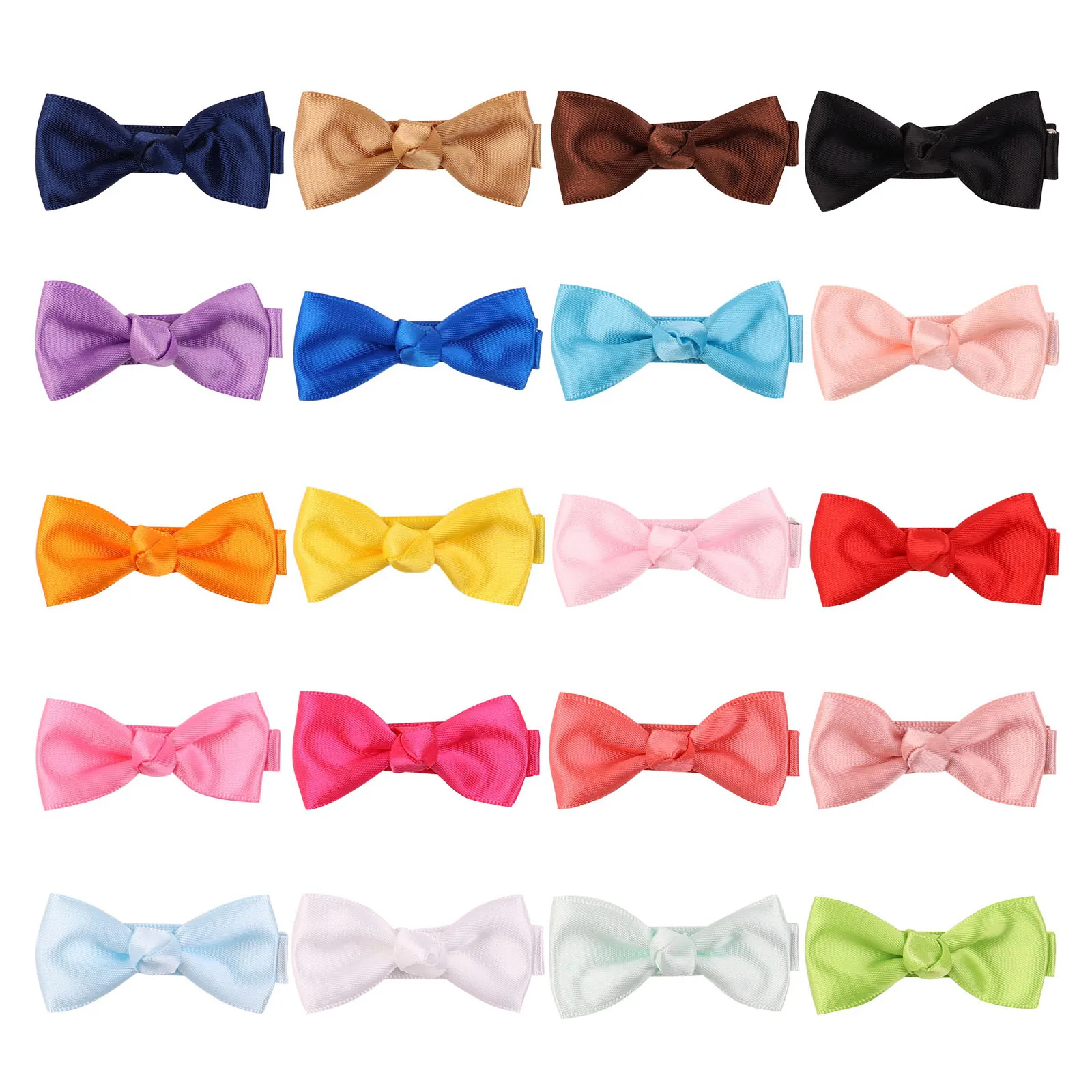

1Piece 2incehs Solid Color Ribbon Bows Hair Clips For Cute Girls Handmade Hairpins Barrettes Headwear Kids Hair Accessories Gift