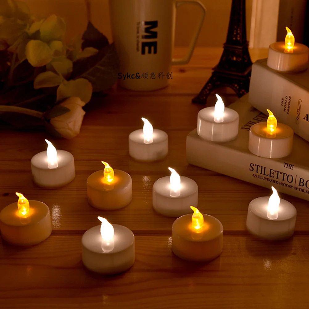 

Electric Operated Candles Centerpieces Tables Wedding White Flameless Cool LED Lights