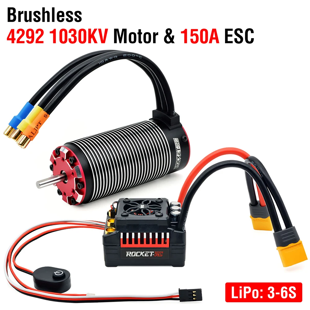 Бесщеточный двигатель Surpass Hobby Rocket-RC и ESC Combo 4268 4274 4282 4292 1/8 A 120A для 1/7 RC Car Truck Traxxas Wltoys