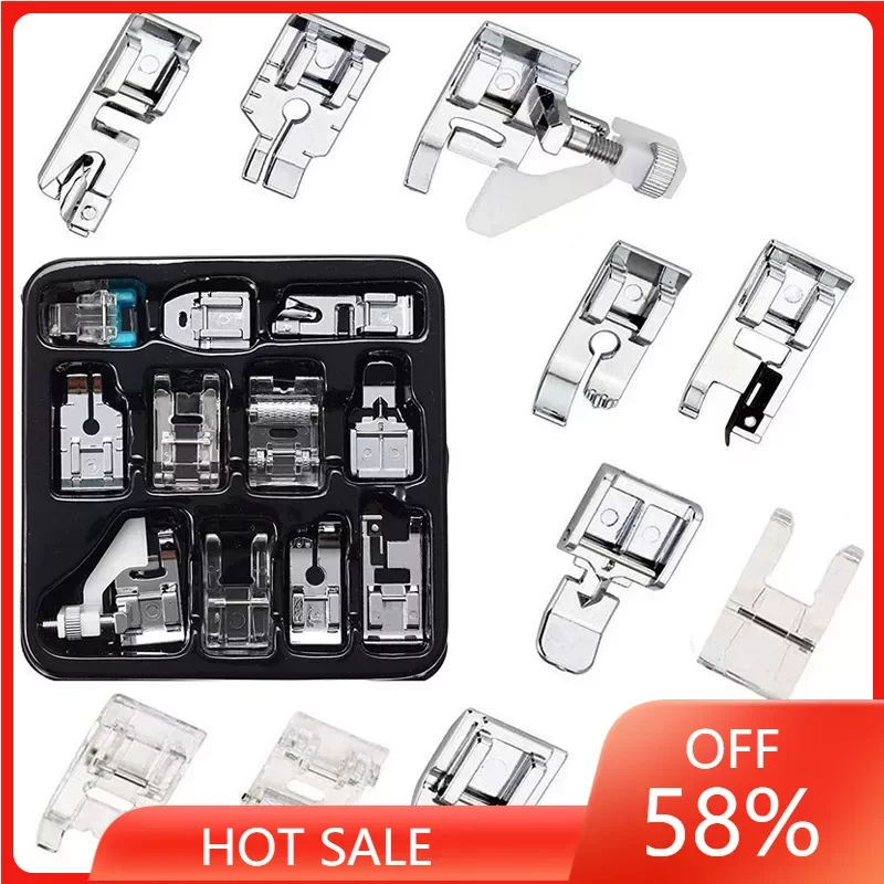 

Sewing Machine Presser Foot Set Domestic Sewing Machine Foot Braiding Sewing Knitting Foot Parts Sewing Tools Accessories