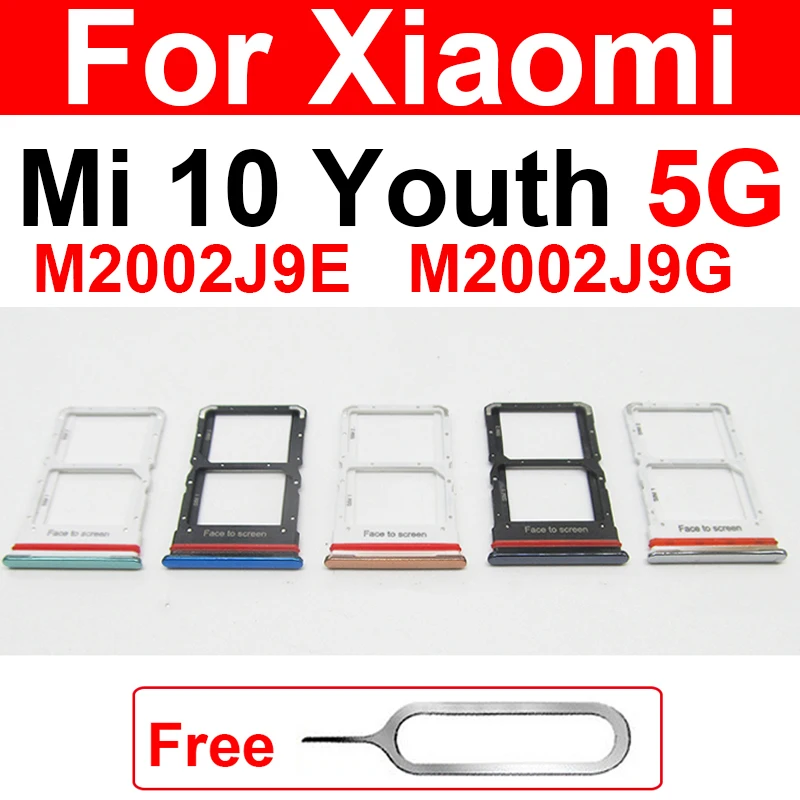 

Держатель лотка для Sim-карты для Xiaomi Mi 10 Youth 5G M2002J9E M2002J9G лоток для Sim-карты адаптер запасные части
