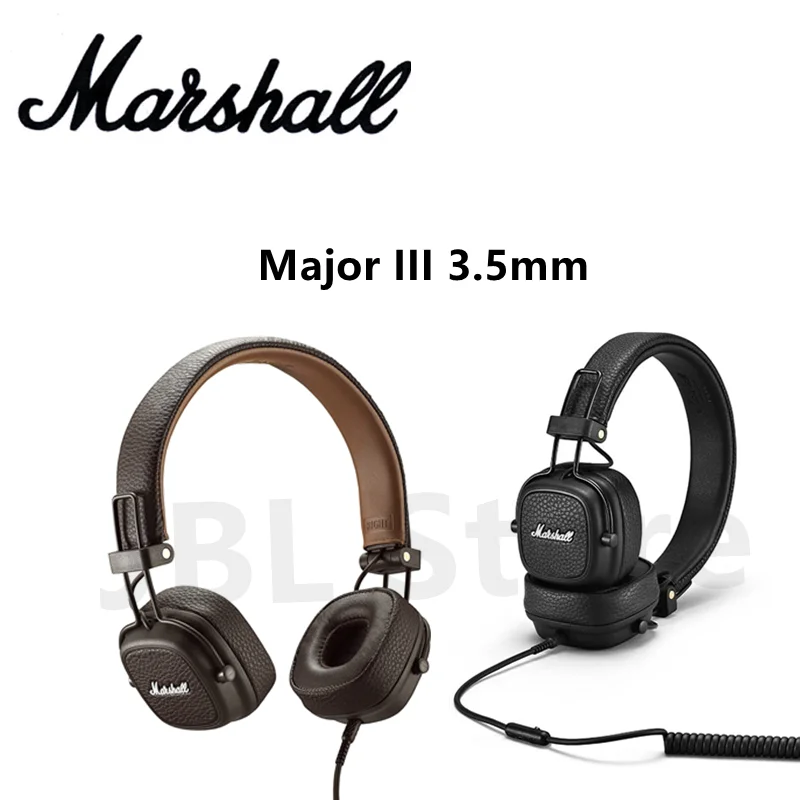 

Original Marshall Major III 3.5mm Wired On-Ear Headphones Deep Bass Foldable Sport Game Pop RockMetal Heavy Music Headset