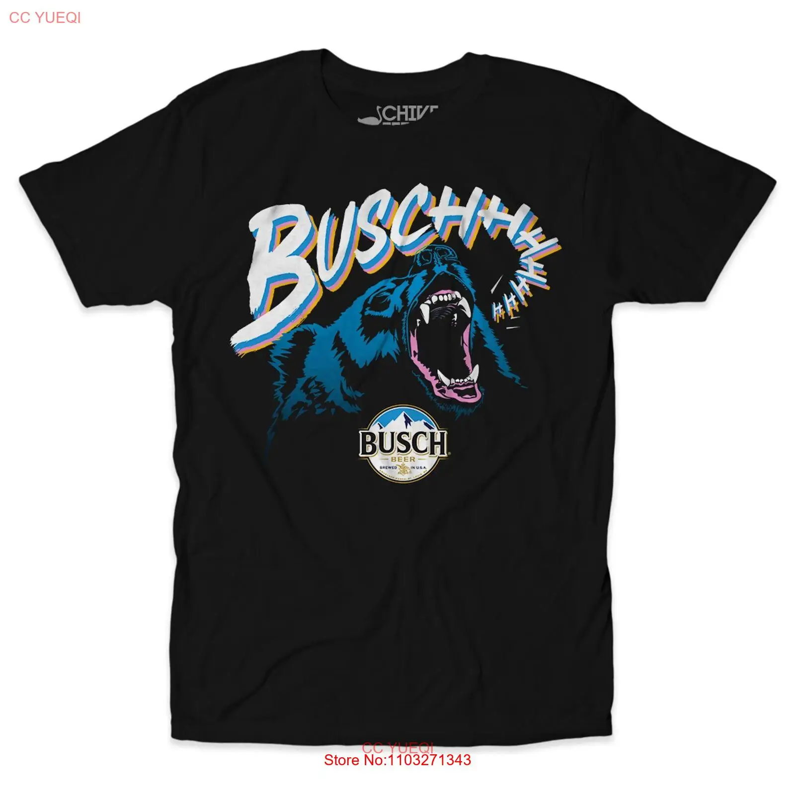 Мужская футболка theCHIVE Buschhhh Neon Bear