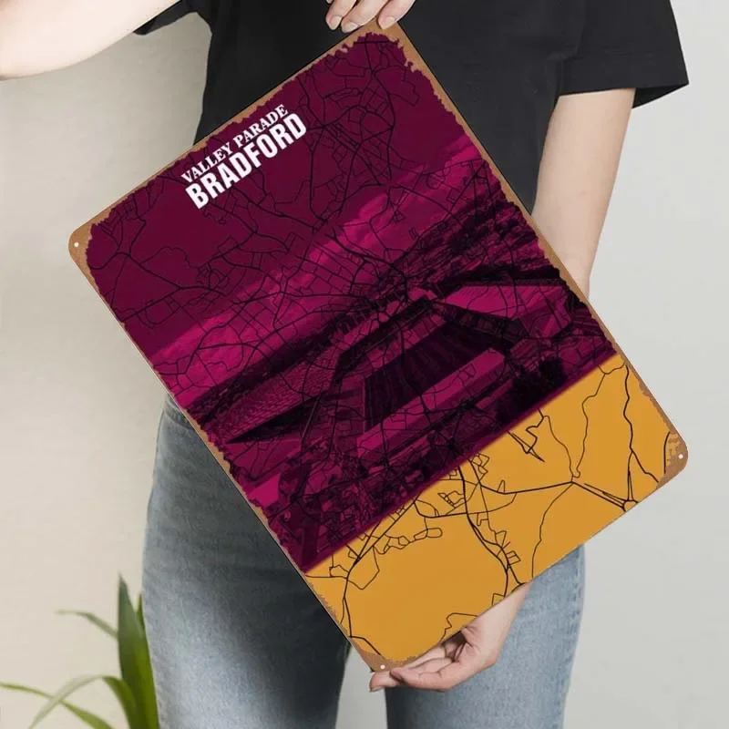 Спортивный металлический постер Bradford Valley парад украшение для дома винтажный