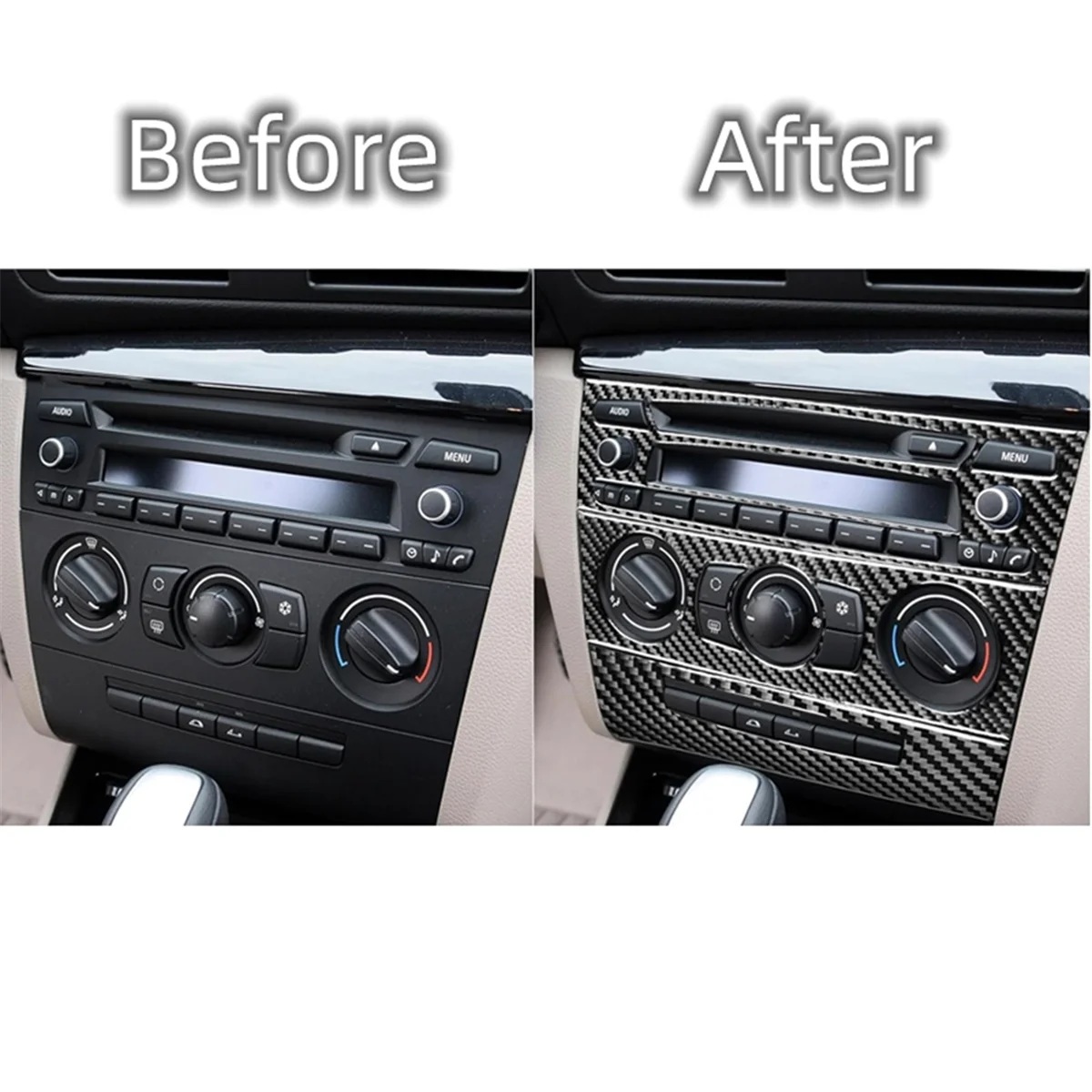 Углеродное волокно LHD для BMW 1 серии E87 E81 E82 08-13 центральная консоль AC радио CD кнопки