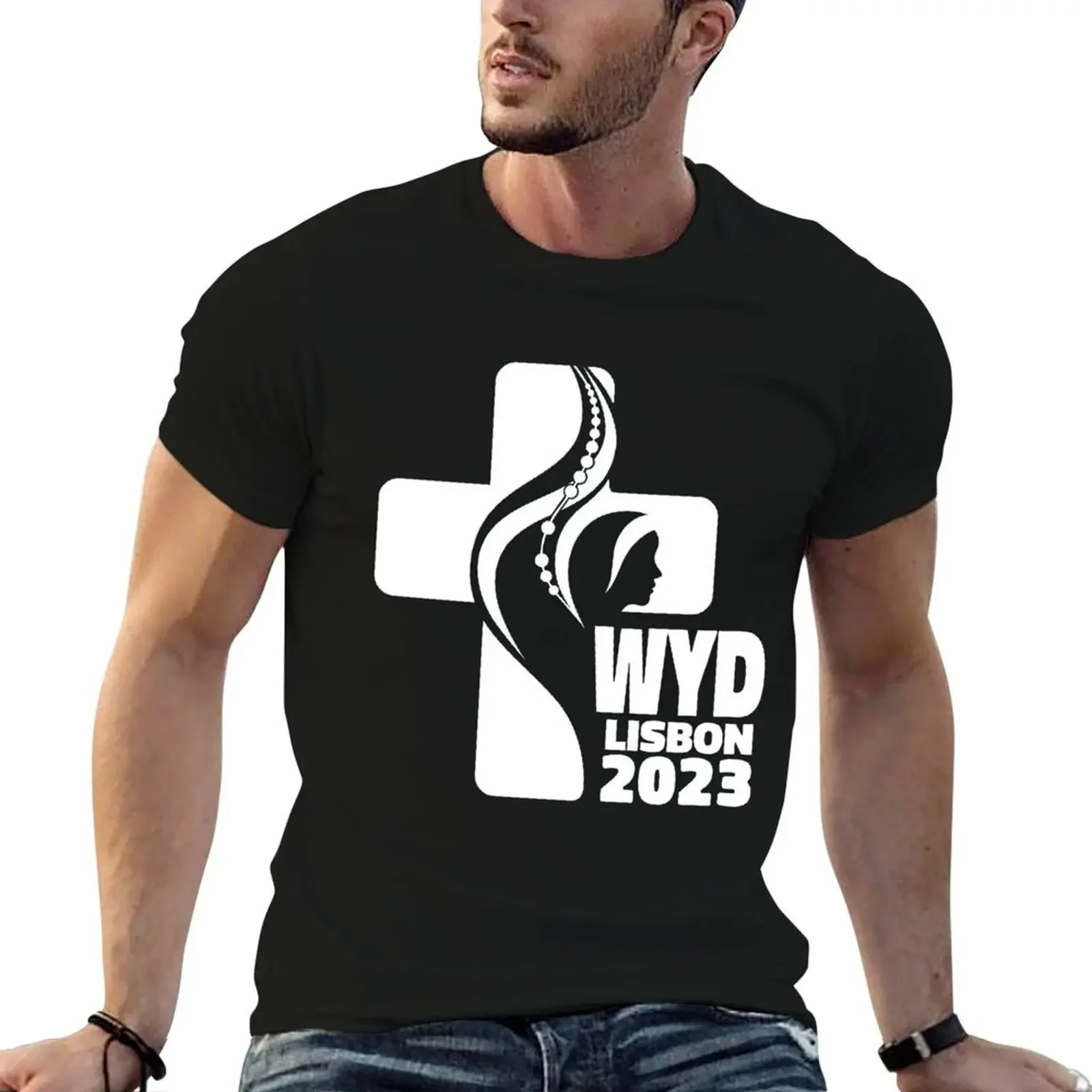 WYD World Youth Day Lisbon 2023 официальная зеленая футболка с логотипом эстетичная одежда в