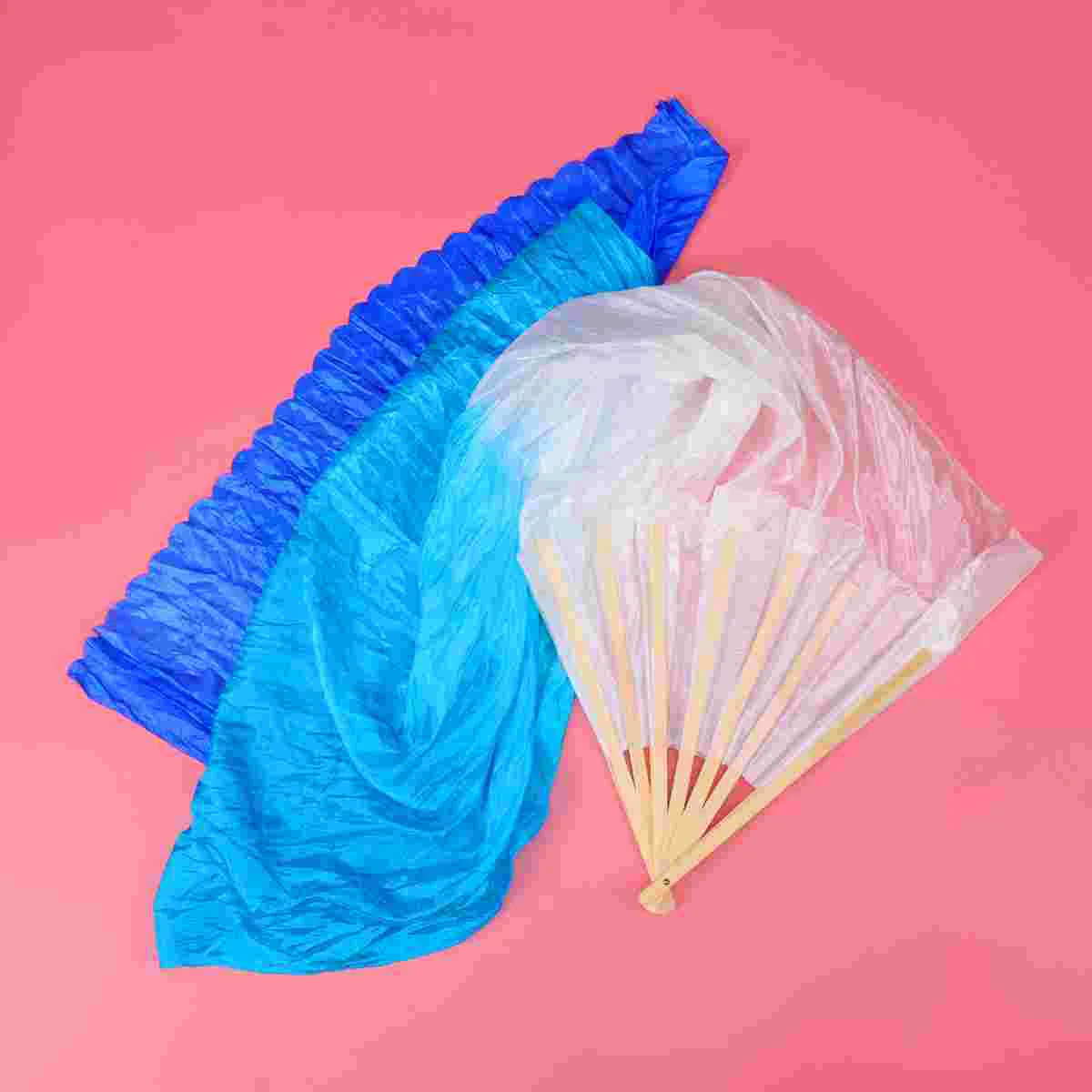 

Dancing Fan Veils Kids Tools Lengthened Dance Folding Women Silk Belly Fans Adult