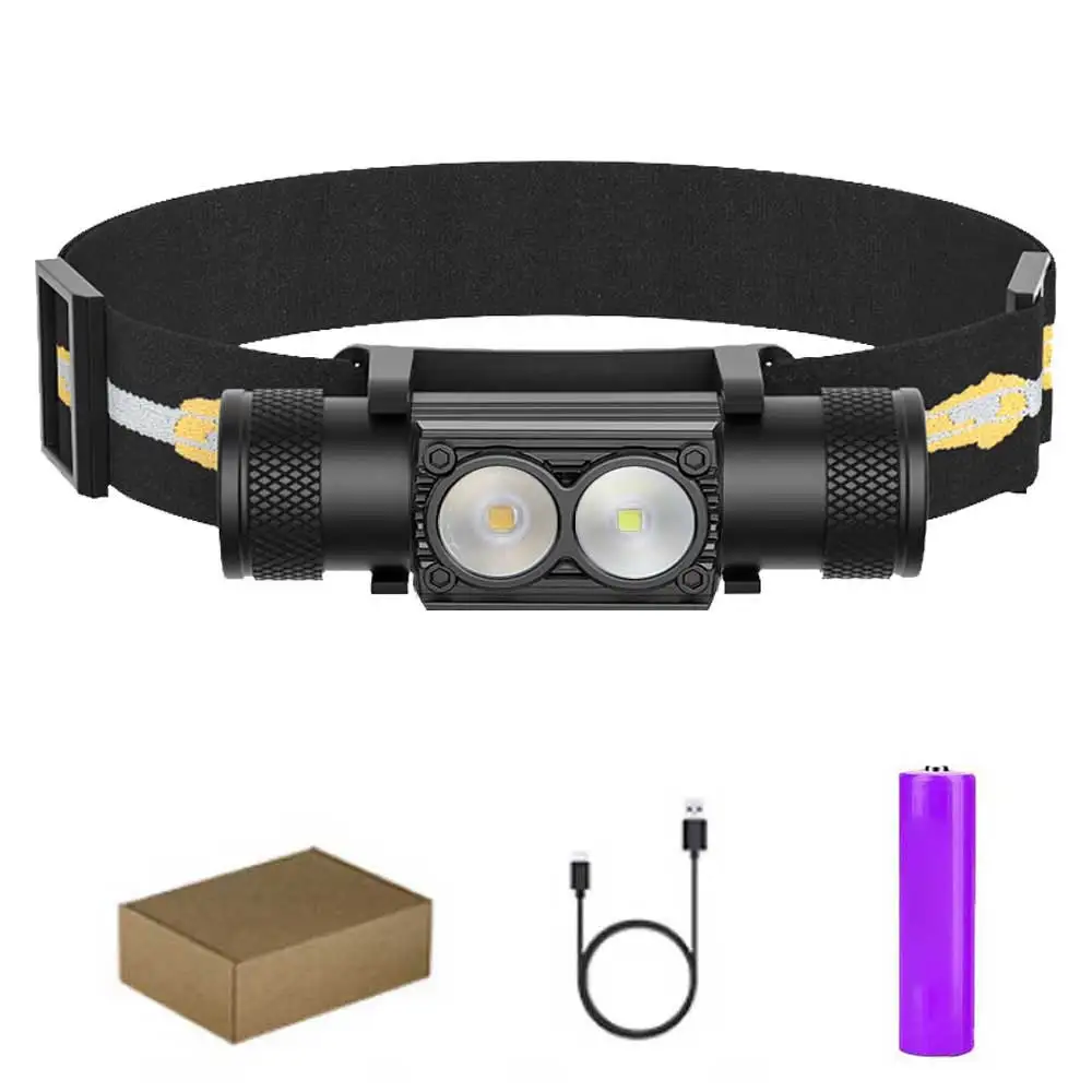 

Налобный фонарь Sololandor белый+желтый LED