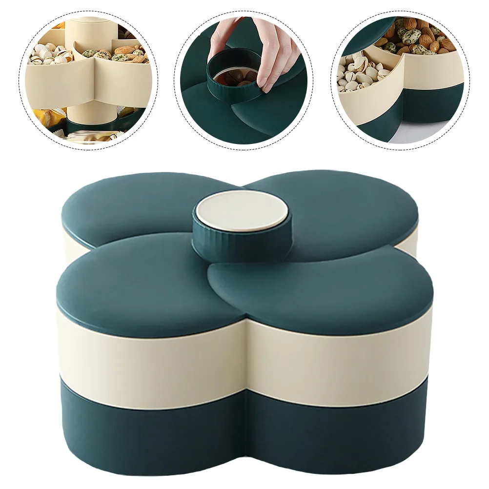 

1Pc Candy Fruit Storage Tray Storage Dish Festival Storage Container (Green)