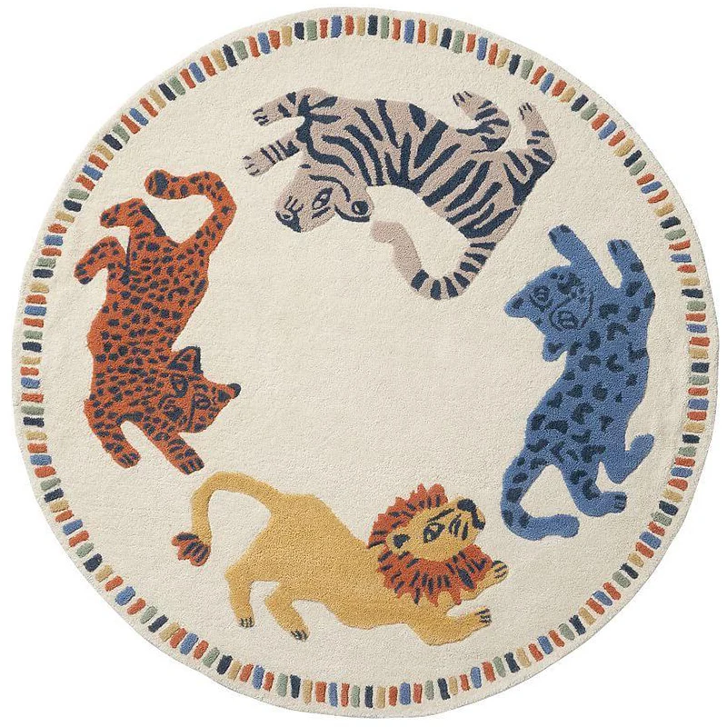 

round Children's Nordic Simple Living Room Coffee Table Pad Thickened Bedroom Bedside Hanging Basket Carpet