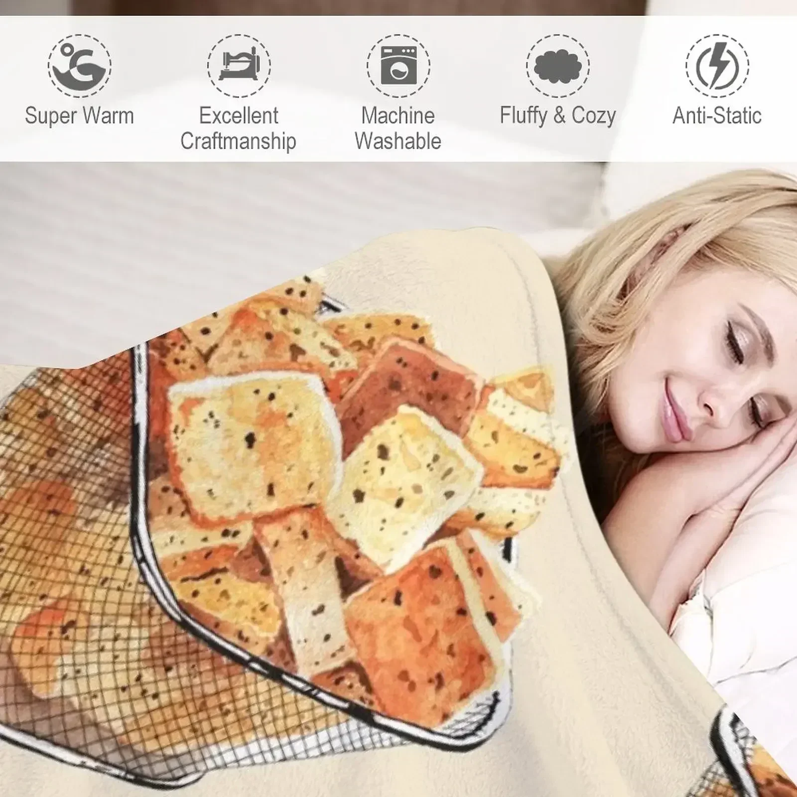 Хрустящее чесночное одеяло с кромками волосы диван-кровать одеяла