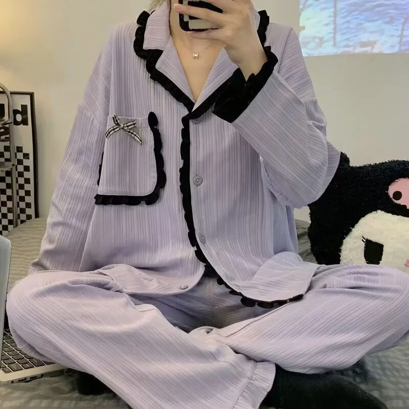 

2 шт./комплект, женская пижама в клетку, с бантом