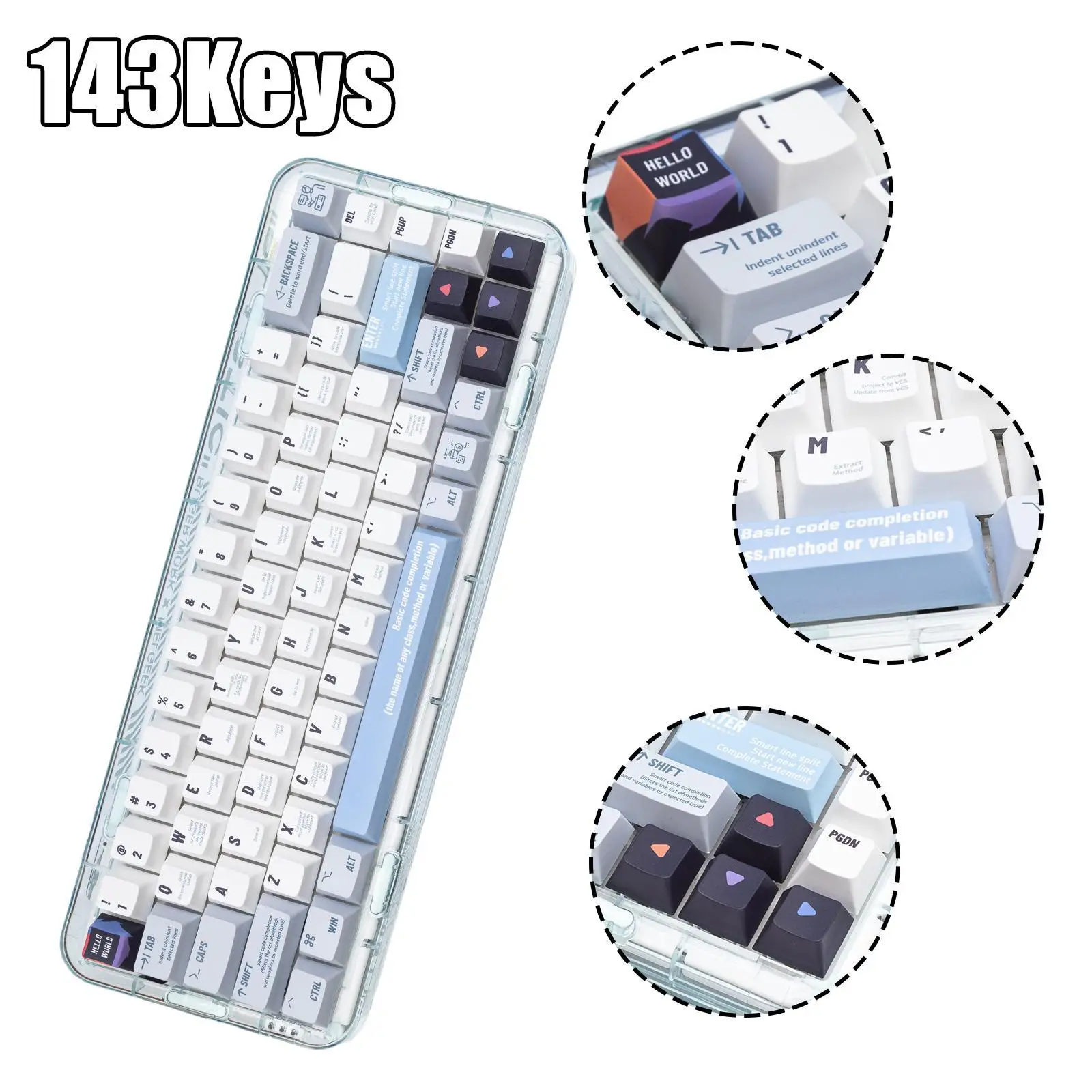 

Profile Personalized Programmer Theme PBT Keycaps Dye Sublimation Keycap For Cherry MX 143 Key Mechanical Keyboard