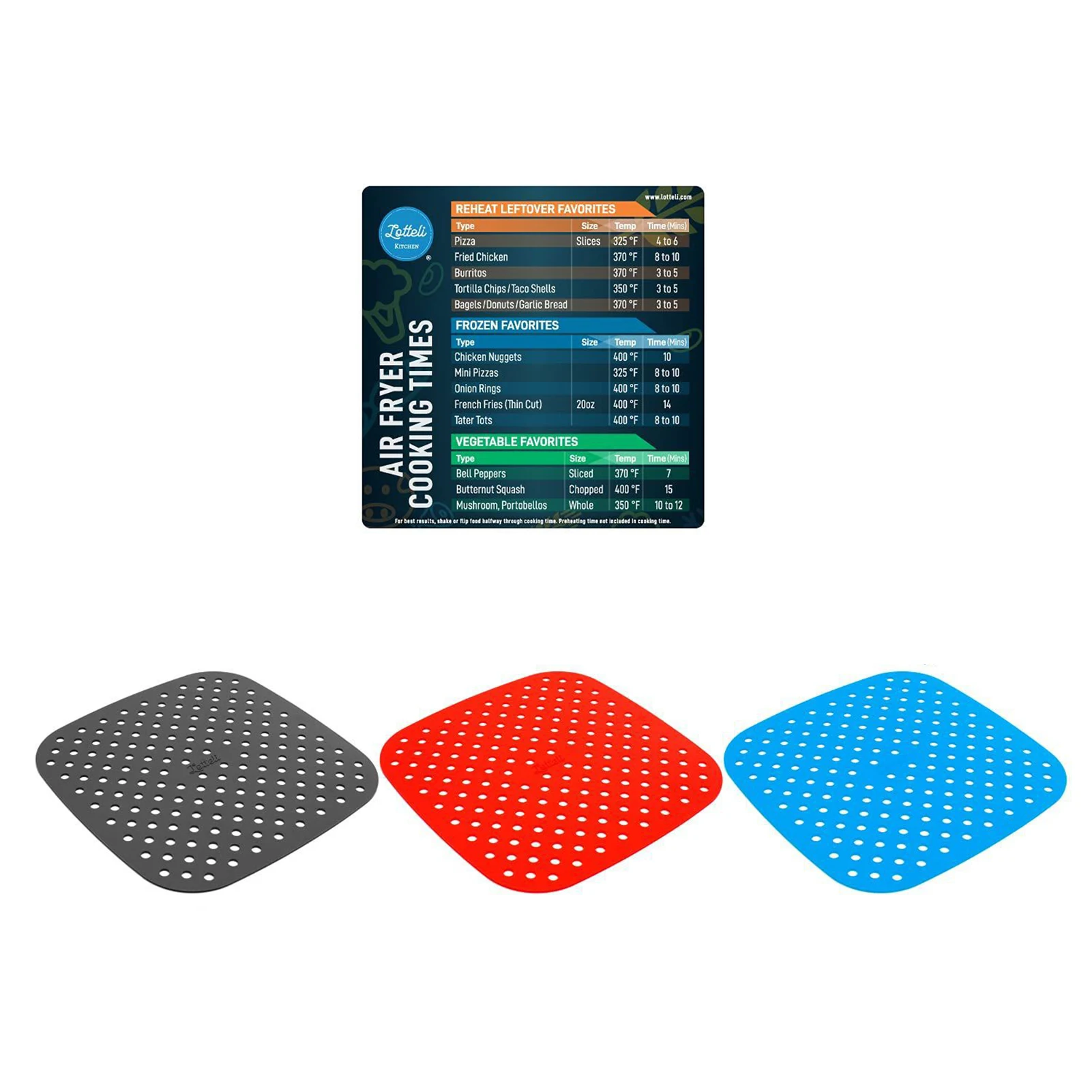 

Air Fryer Liner | Silicone Air Fryers Mat for Microwave | Easy to Clean Kitchen Accessories for Baking Frying Roasting