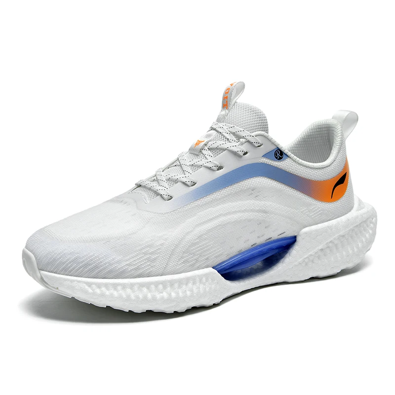 Sneakers Men's Walking Shoes Mesh Breathable Lightweight Shock-absorbing Slow Running Fashion Casual Shoes Pop Rice Bottoms