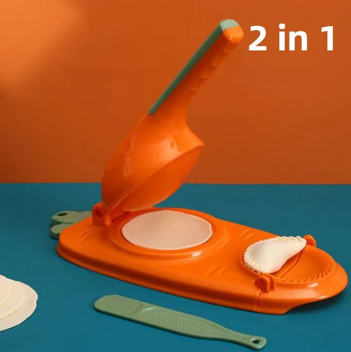 2 In1 Dumpling Maker DIY Kit Wrapper Presser Manual Labor-Saving Ravioli Empanadas Dough Skin Molder Machine 1