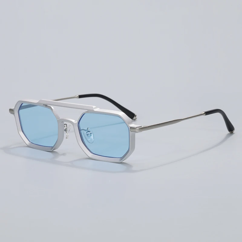 2023 New alloy sunglasses men top quality polygon fashion designer eyeglasses UV400 outdoor handmade women trendy SUN GLASSES