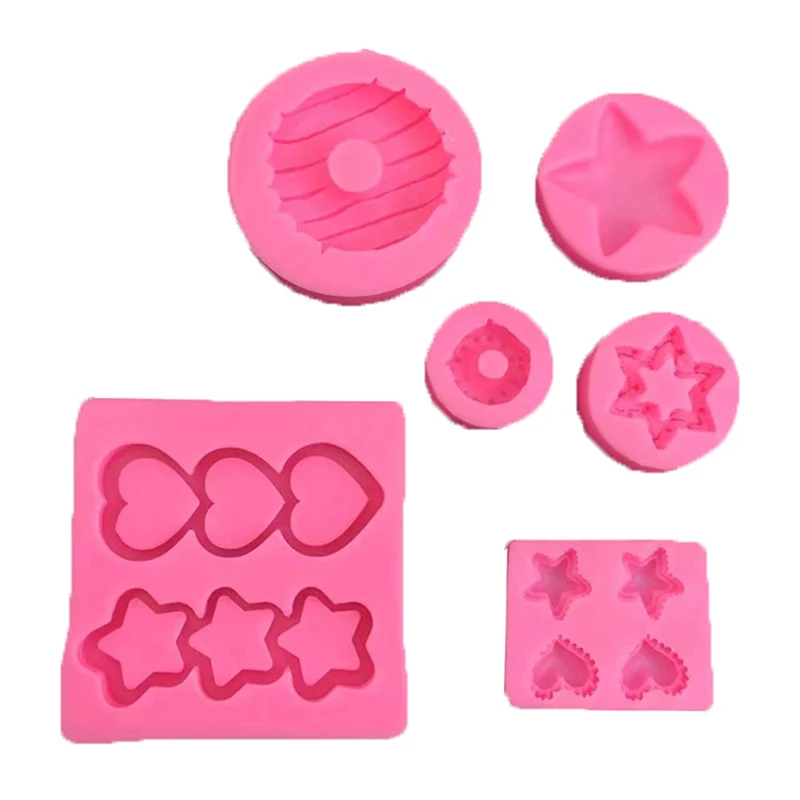 

1pc Silicone Mold Donut Cake Decorating Tools Fondant Cupcake Topper Chocolate Candy Gumpaste Moulds Polymer Clay Baking Moulds