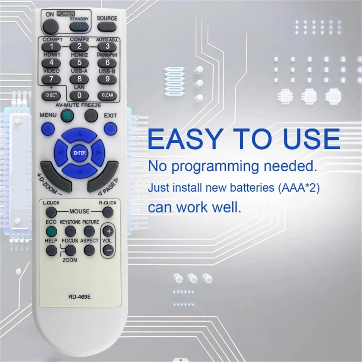 Пульт дистанционного управления для проектора NEC VE303X VE303 V302X V332W V302H NP-V332W NP-UM361X NP-V302W