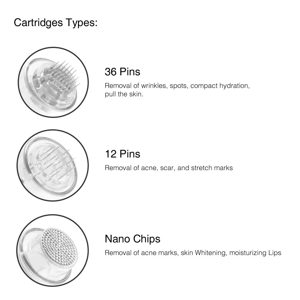 5 шт. иглы для электрической ручки сменные головки игл картриджи 9/12 // 36/42/nano Dr. Pen
