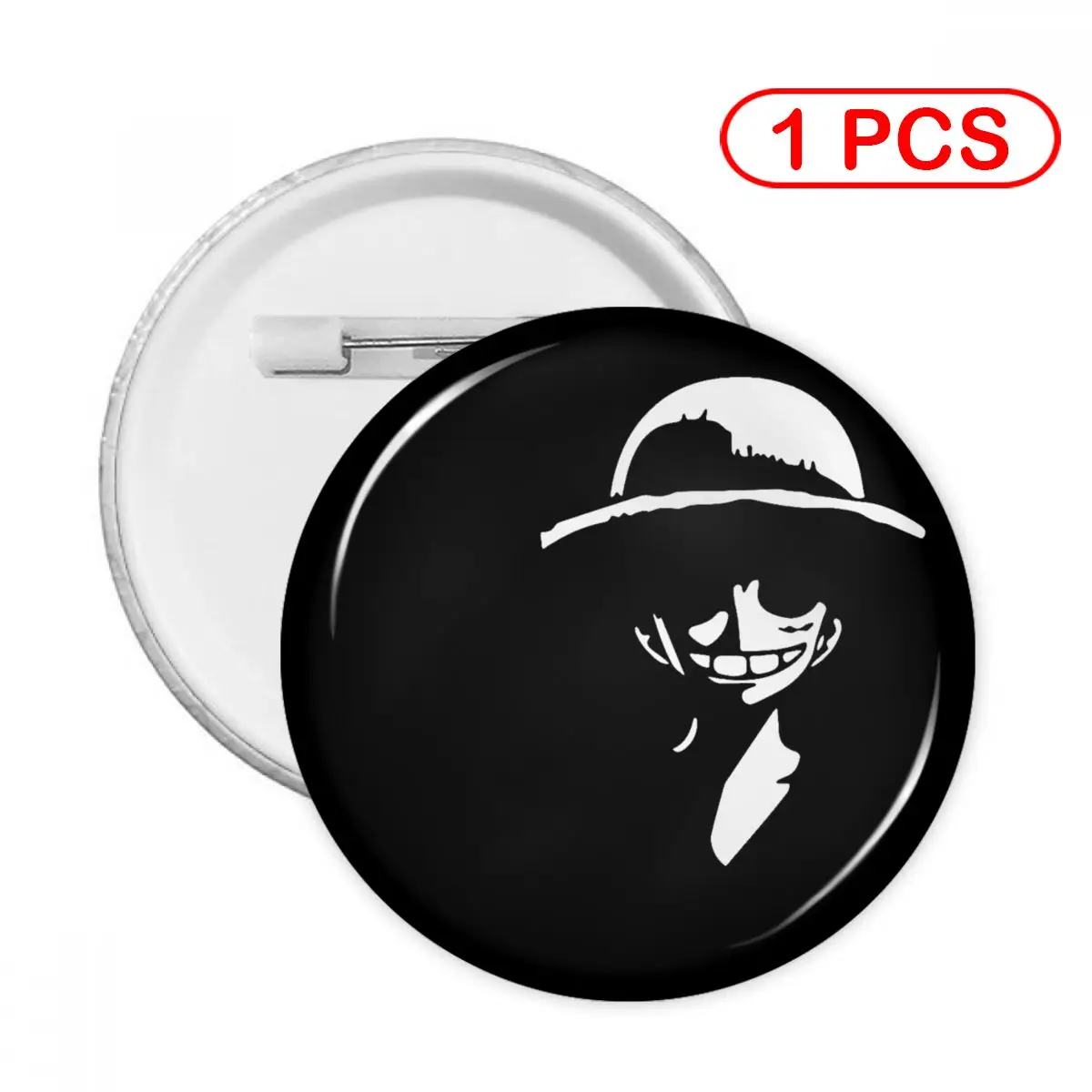 

One Piece D. Luffy Soft Button Pin Clothes Brooch Creative Pins Jewelry Decor Cute Badge Luffy Black Women Child Lapel