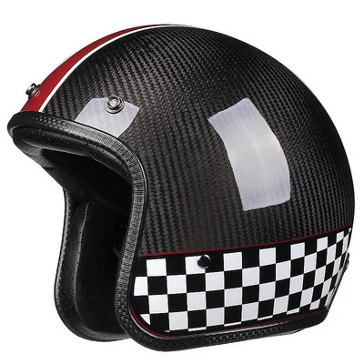 

for man women DOT approved Japanese Style Free gift Vintage Motocross Helmets Moto Bike carbonfiber Motorcycle Helmet 3/4