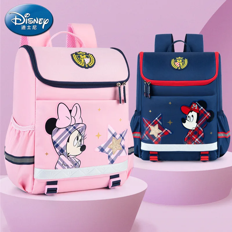 

Disney Children's Schoolbag Grade Spine Protection Primary School Student Burden Reduction Mickey Minnie Backpack Boy Backpack