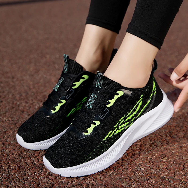 New Hot Style Women Running Shoes Light Outdoor Walking Jogging Sneakers Lace Up Mesh Athletic Shoes for Women Zapatos Mujer