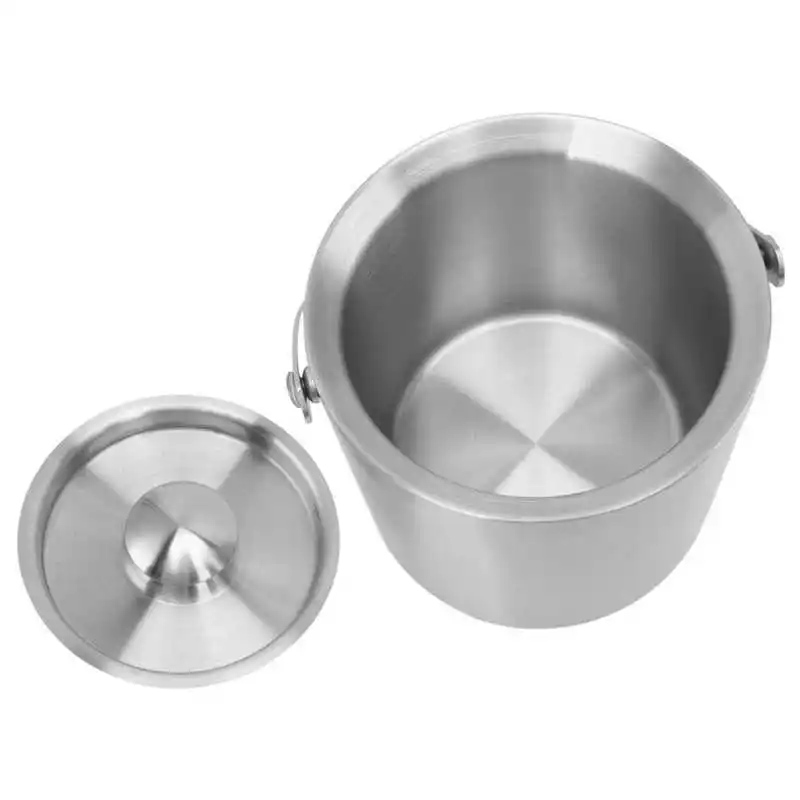 

Ведро для льда из нержавеющей стали, серебряное ведро для льда для вечерние