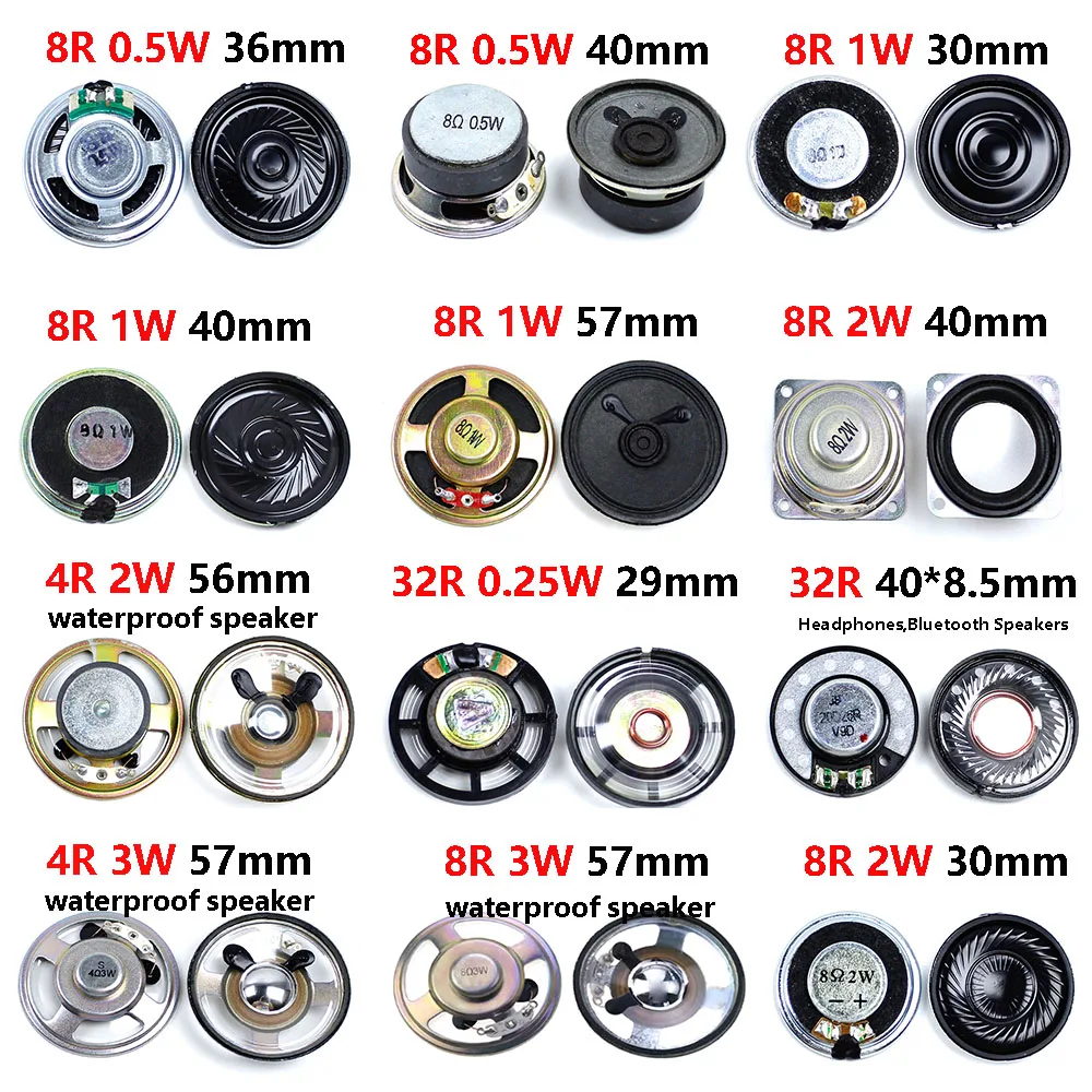 Сверхтонкий гудок для динамика 2 шт. 0 25 Вт 5 1 4R 8R 32R 8 Ом диаметр 29 мм 30 36 40 56 57
