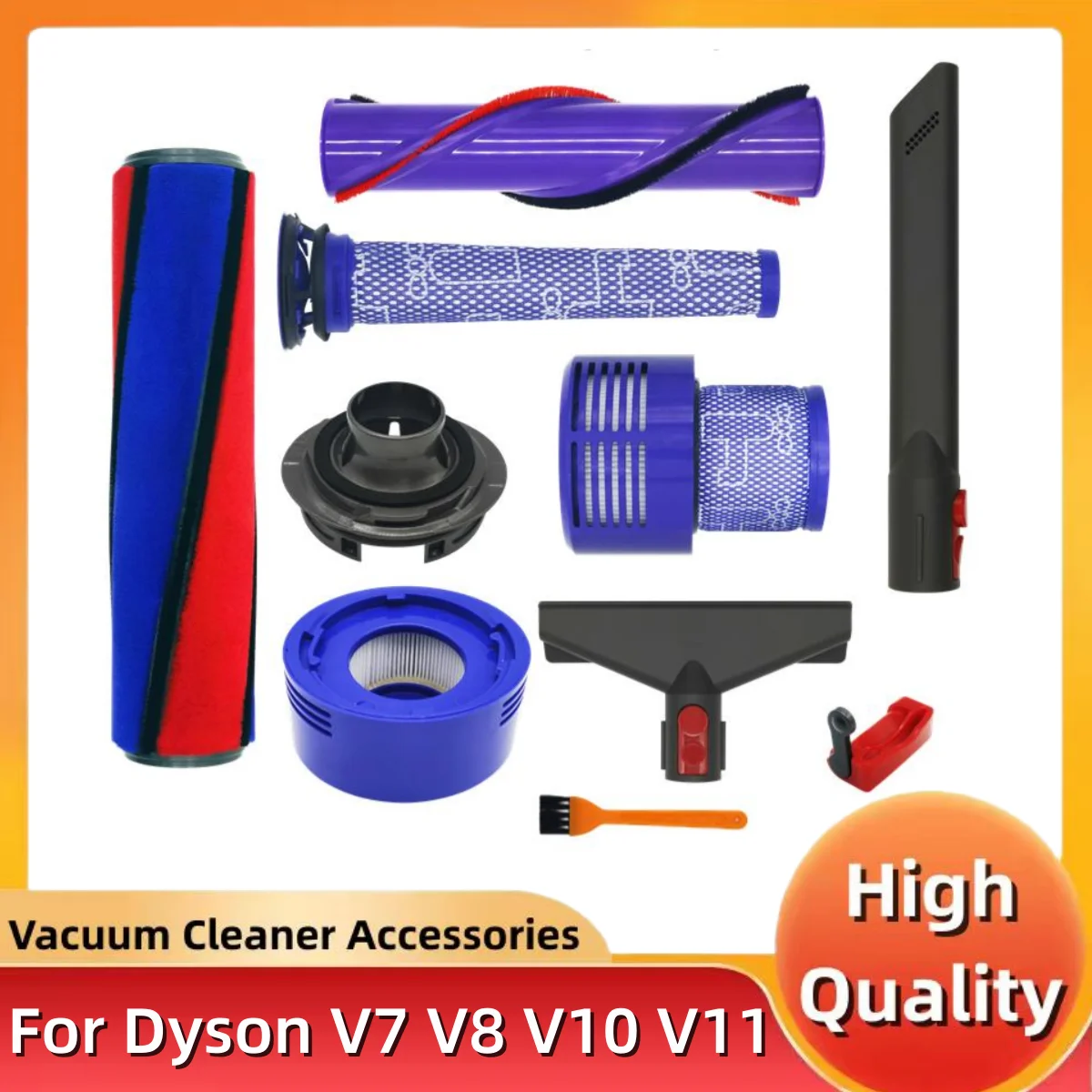 

For Dyson V7 V8 V10 V11 Handheld Vacuum Cleaner Accessories Washable HEPA Filter Roller Brush Head Replacement Parts