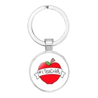 teachers day dome glass keychain creative holiday gift gift