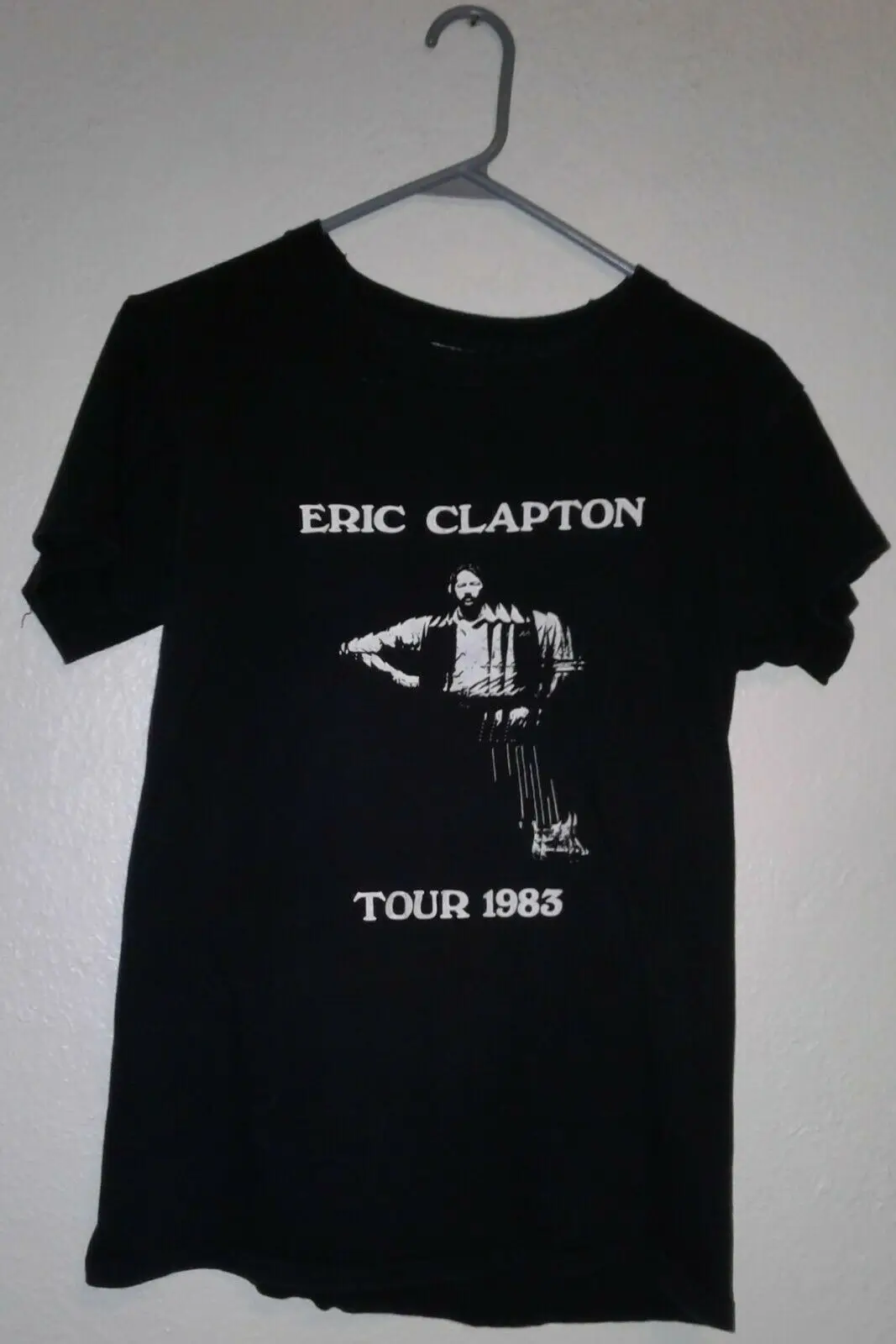 

Eric Clapton T Shirt 1983 Tour 2 Sided Vintage Logo Cream Derek Yardbirds