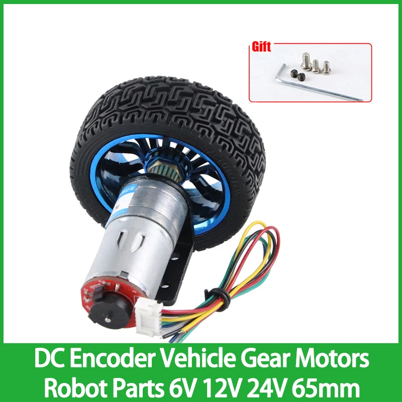 Энкодер постоянного тока мотор-редуктор двигатели-редукторы детали робота 6 В 12 24