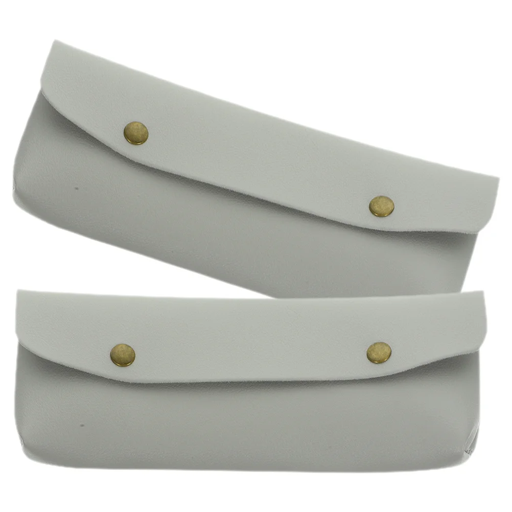 

2 Pcs Pen Cases Mini Travel Tool Bag Make Brush Lipstick Pu Makeup Miss Bags