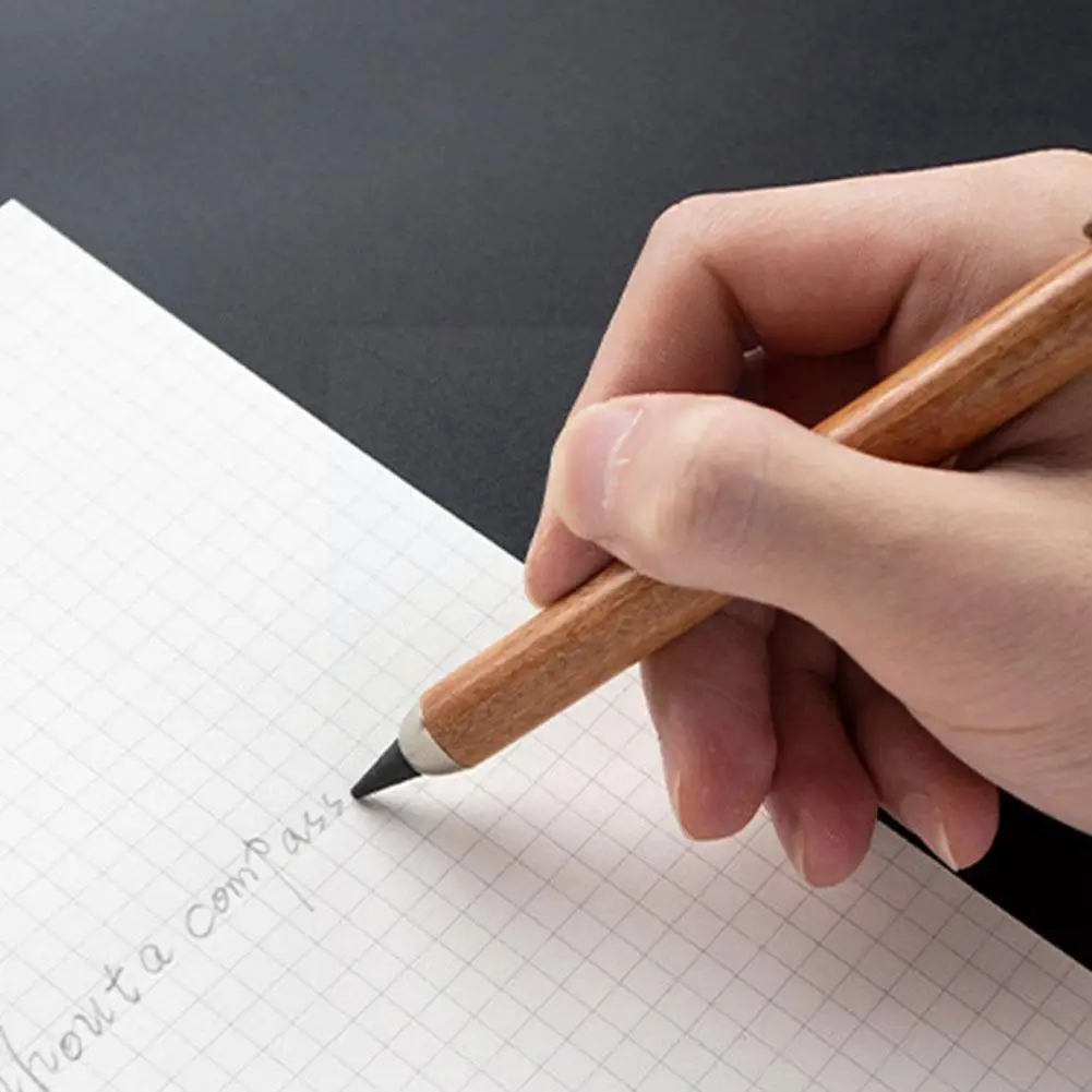 

Unlimited Writing Eternal Pencil Wooden Without Ink Stationery Office Everlasting Pen Business Signature Pencil Pen Supplie D7q2