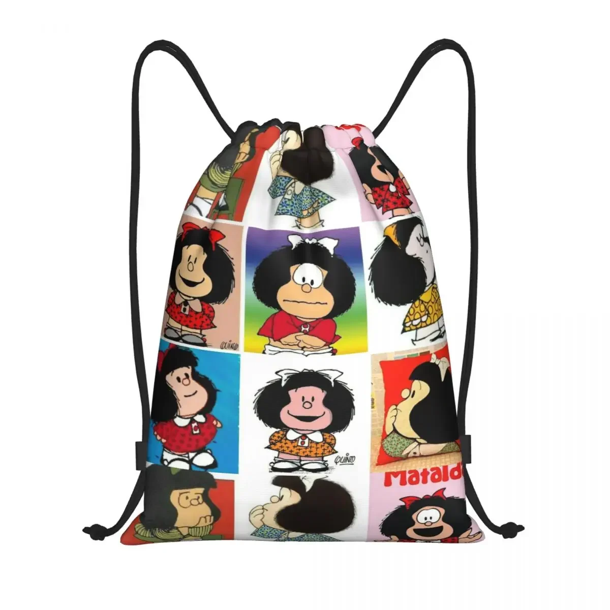 Милый рюкзак Mafalda на шнурке спортивный для тренажерного зала мультяшная Аниме